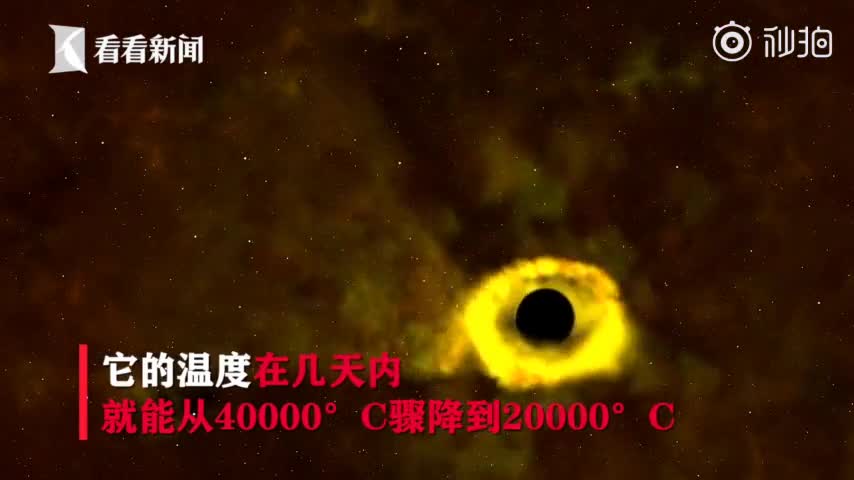 视频：NASA公开恒星被黑洞撕裂吞噬过程 几天内