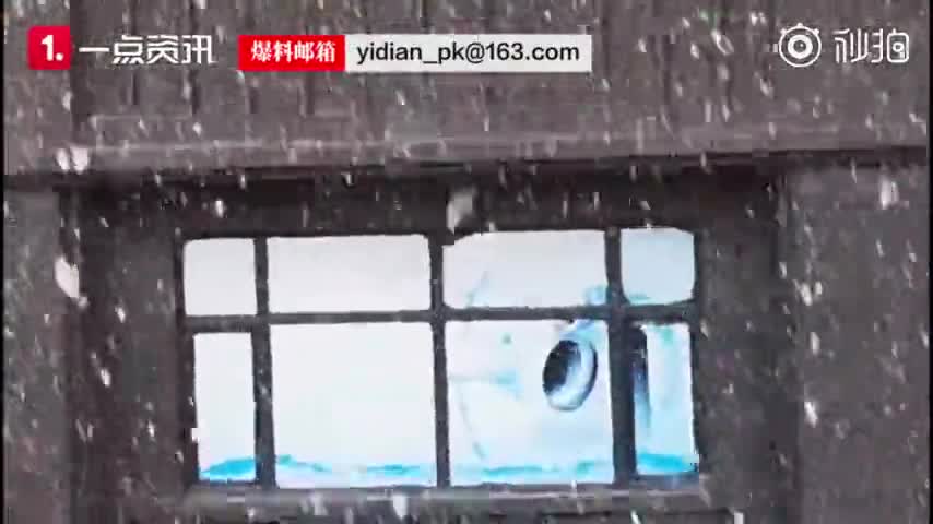 视频：一秒入冬 吉林长春迎来第一场雪 大片雪花纷