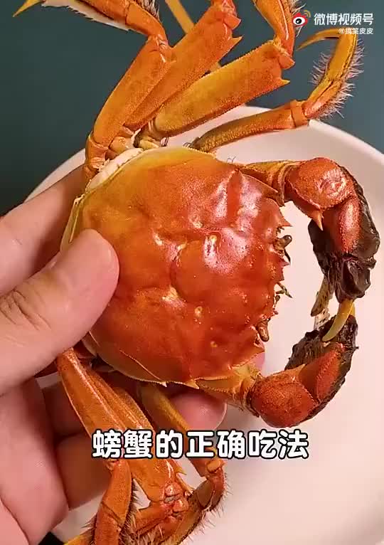 螃蟹正确吃法的图片图片